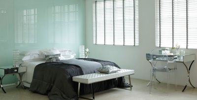 Venetian Blind Systems, SG 8960, Wood slats, 50mm Soft White, Mystery tape