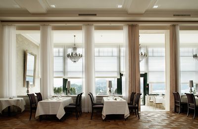Roman Blind Systems, SG 2350, Colorama 1, Room shot "Hotel Chateau Gütsch", Lucerne, Switzerland